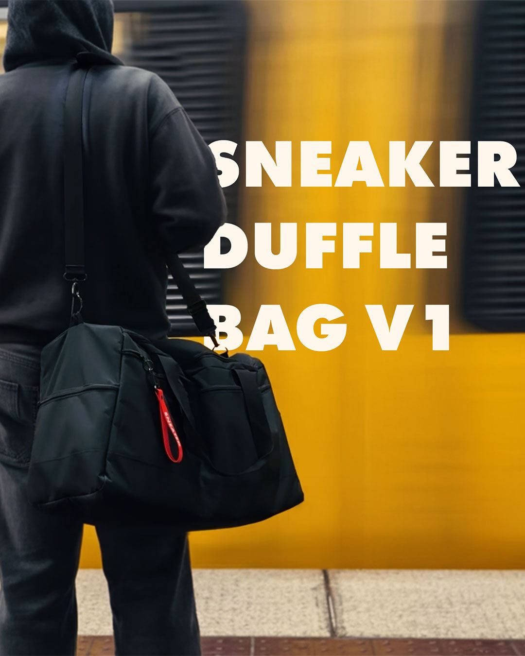 Sneated Duffle Bag Schwarz - flexibel tragbare Sneaker-Transporttasche