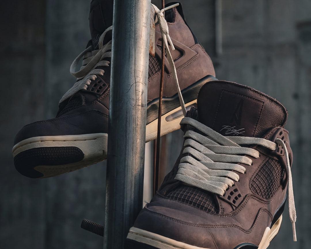 Jordan Sneaker mit Sneated Flat Laces gelaced