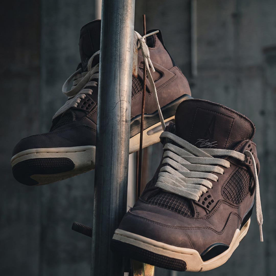flache schnürsenkel gelaced in sneaker